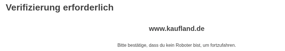 Screenshot of www.kaufland.de, taken 2026-10-13 07:56 UTC by Ready4Bots. Shown as evidence of the test result. All trademarks belong to their owners.